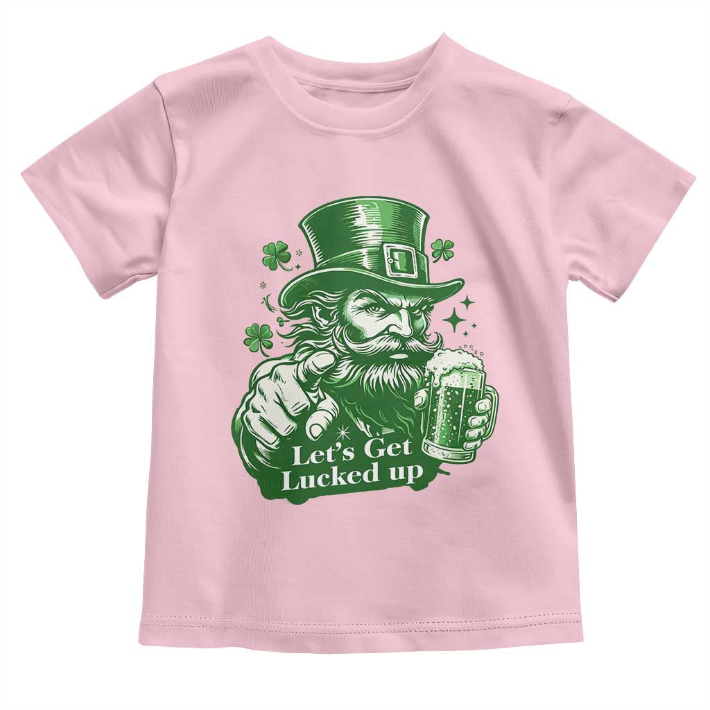 Lets Get Lucked Up Toddler T Shirt St Patricks Day Party Humor TS12 Light Pink Print Your Wear
