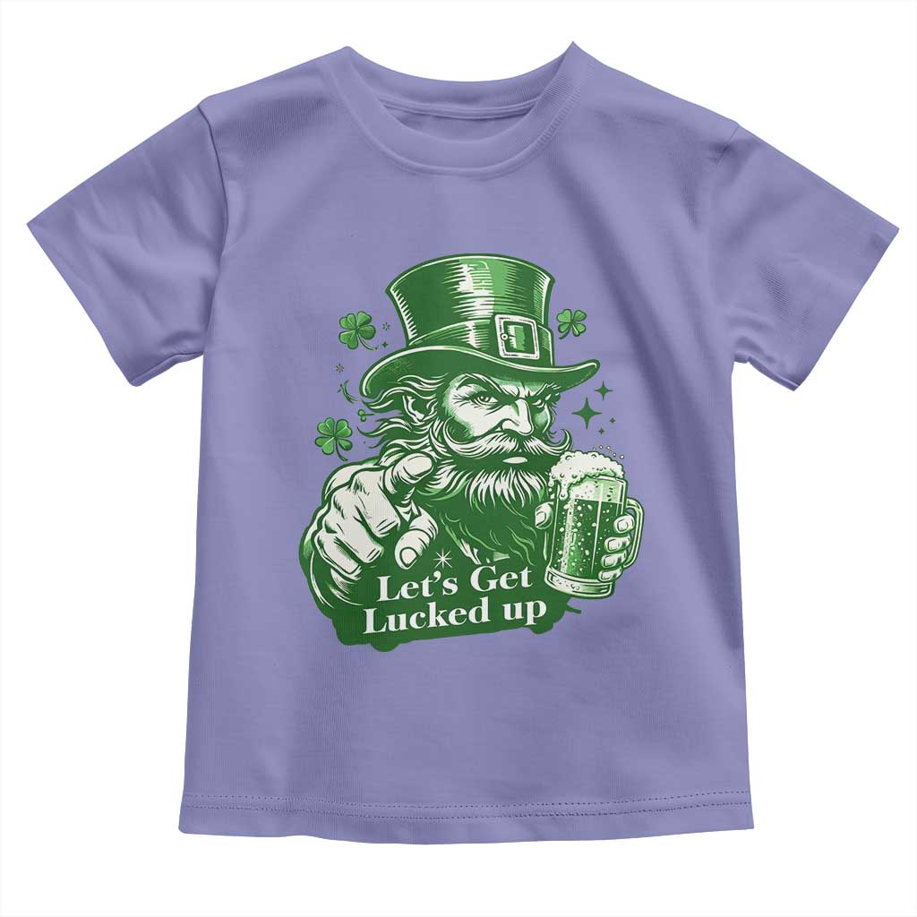 Lets Get Lucked Up Toddler T Shirt St Patricks Day Party Humor TS12 Violet Print Your Wear