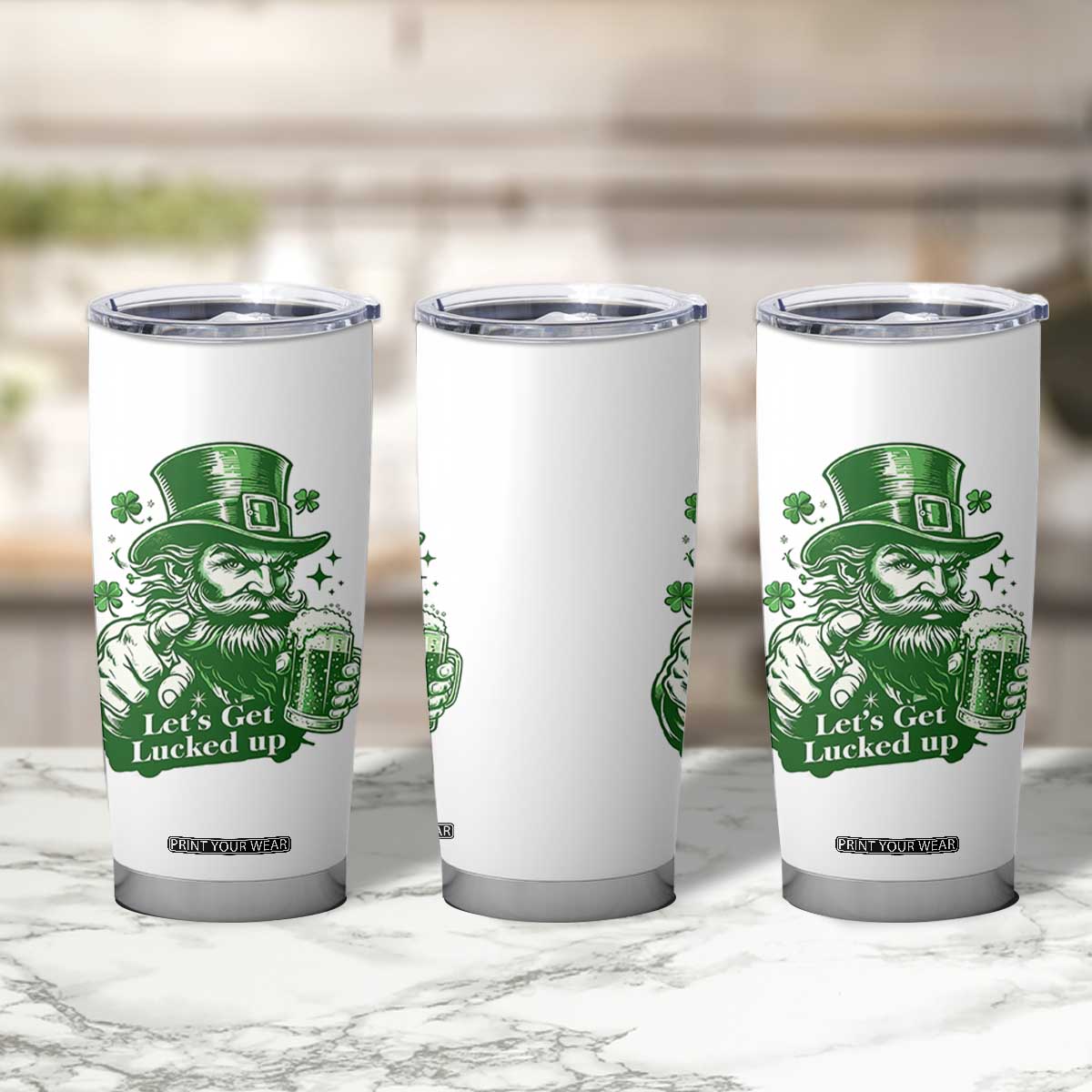 Lets Get Lucked Up Tumbler Cup St Patricks Day Party Humor TS12 Print Your Wear