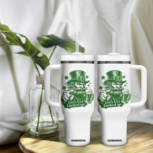 Lets Get Lucked Up Tumbler With Handle St Patricks Day Party Humor TS12 Print Your Wear