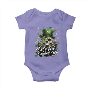 Lets Get Lucked Up Baby Onesie Lucky Skeleton St Patricks Day TS12 Violet Print Your Wear