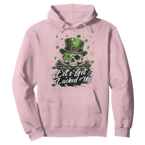 Lets Get Lucked Up Hoodie Lucky Skeleton St Patricks Day TS12 Light Pink Print Your Wear