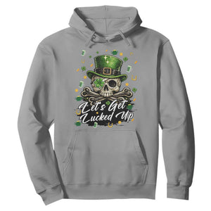 Lets Get Lucked Up Hoodie Lucky Skeleton St Patricks Day TS12 Sport Gray Print Your Wear