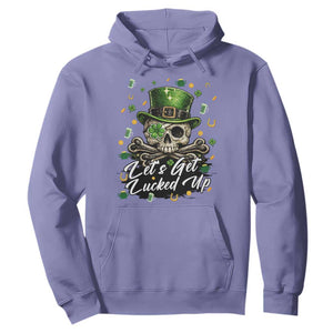 Lets Get Lucked Up Hoodie Lucky Skeleton St Patricks Day TS12 Violet Print Your Wear