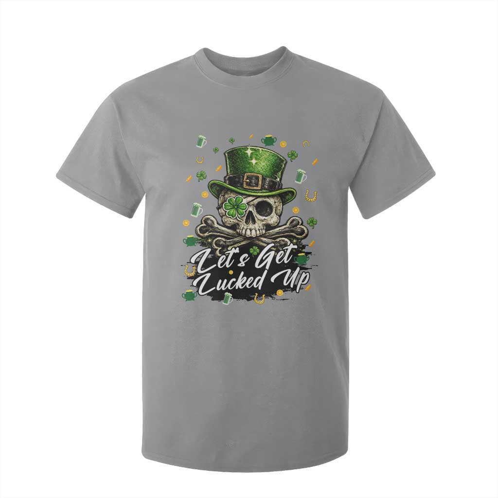 Lets Get Lucked Up T Shirt For Kid Lucky Skeleton St Patricks Day TS12 Sport Gray Print Your Wear