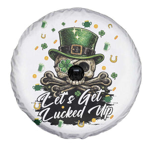 Lets Get Lucked Up Spare Tire Cover Lucky Skeleton St Patricks Day TS12 Print Your Wear