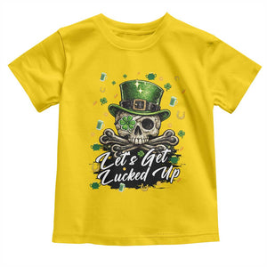 Lets Get Lucked Up Toddler T Shirt Lucky Skeleton St Patricks Day TS12 Daisy Print Your Wear