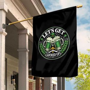 Lets Get Lucked Up Garden Flag Funny Saint Patricks Day Lucky Drinking TS12 Print Your Wear