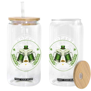 Lets Get Lucked Up Glass Can Funny Saint Patricks Day Lucky Drinking TS12 Print Your Wear