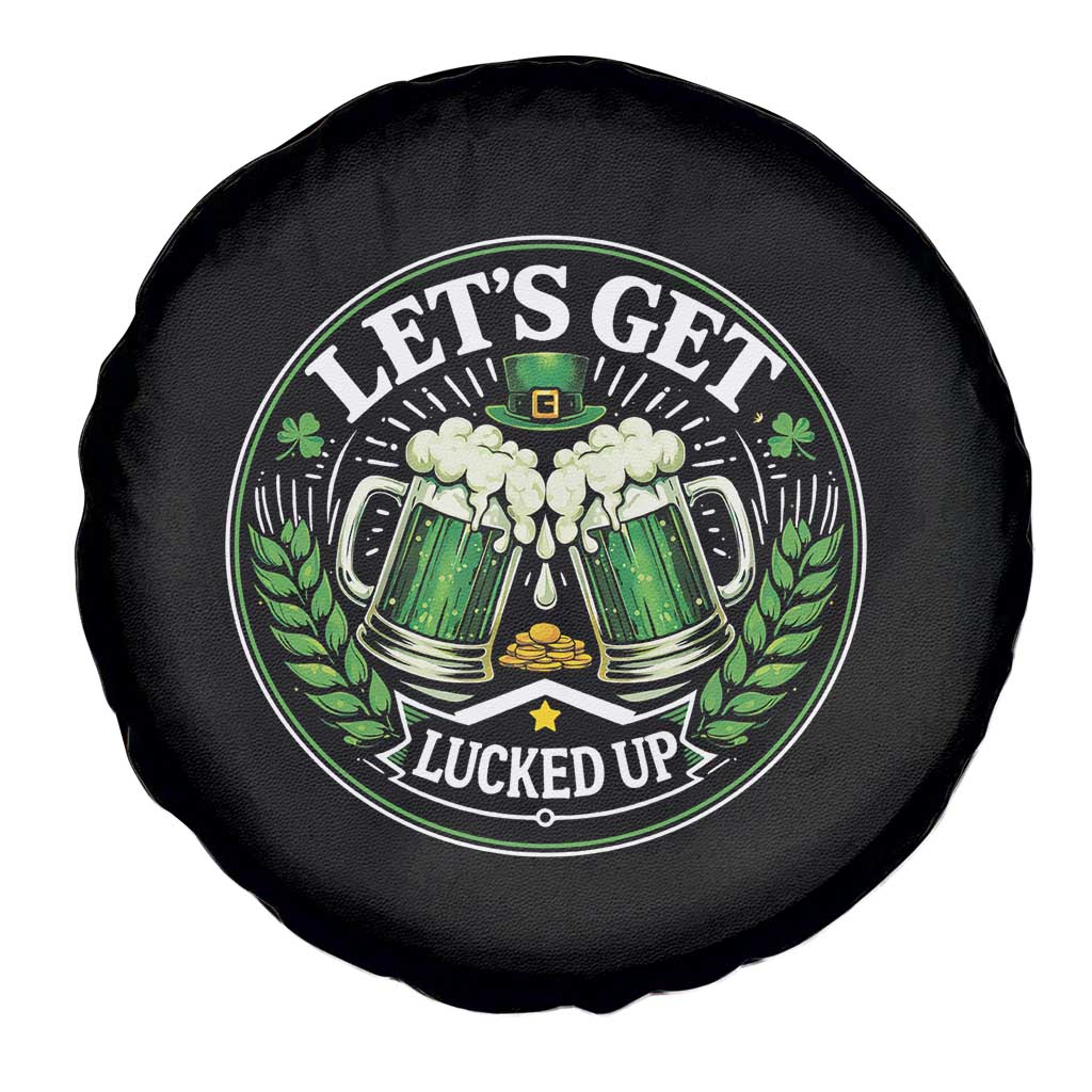 Lets Get Lucked Up Spare Tire Cover Funny Saint Patricks Day Lucky Drinking TS12 Print Your Wear