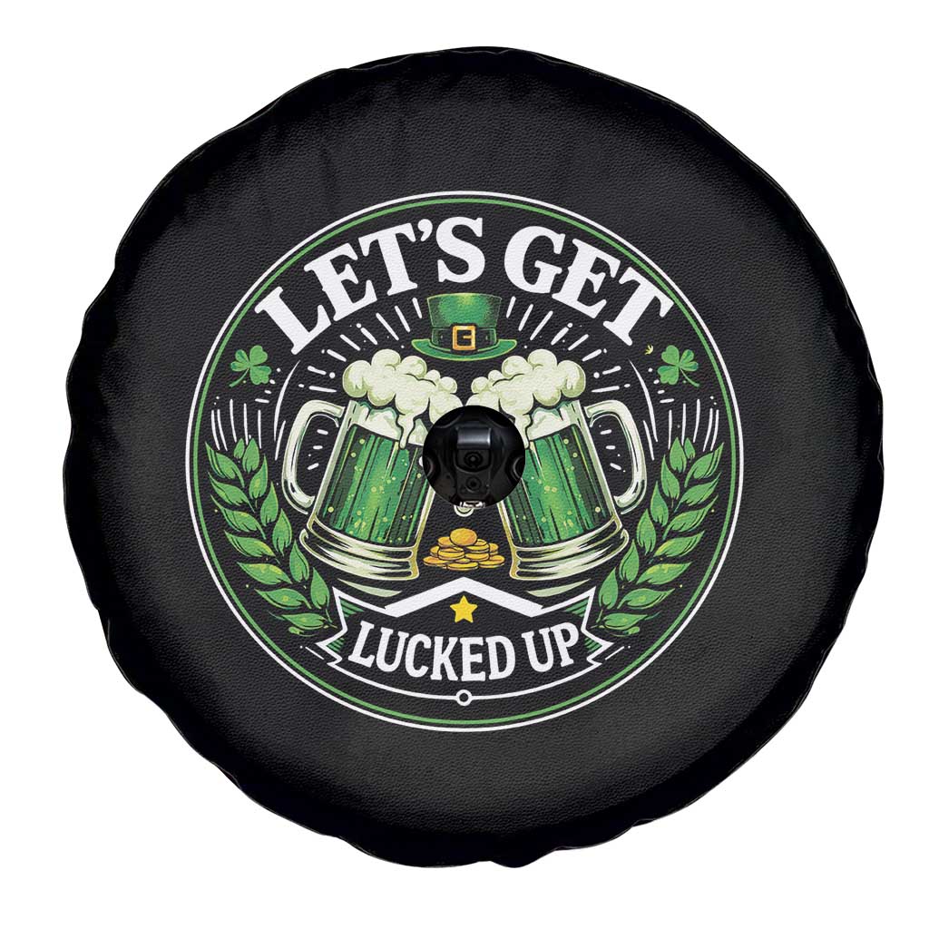 Lets Get Lucked Up Spare Tire Cover Funny Saint Patricks Day Lucky Drinking TS12 Print Your Wear
