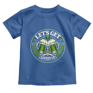 Lets Get Lucked Up Toddler T Shirt Funny Saint Patricks Day Lucky Drinking TS12 Royal Blue Print Your Wear