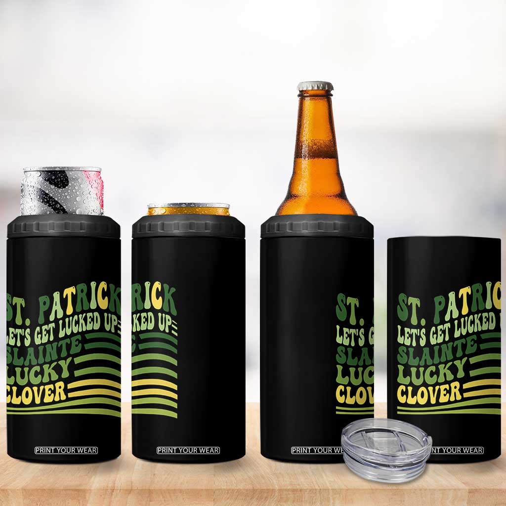 Lets Get Lucked Up 4 in 1 Can Cooler Tumbler Funny St Patricks Day TS12 Print Your Wear