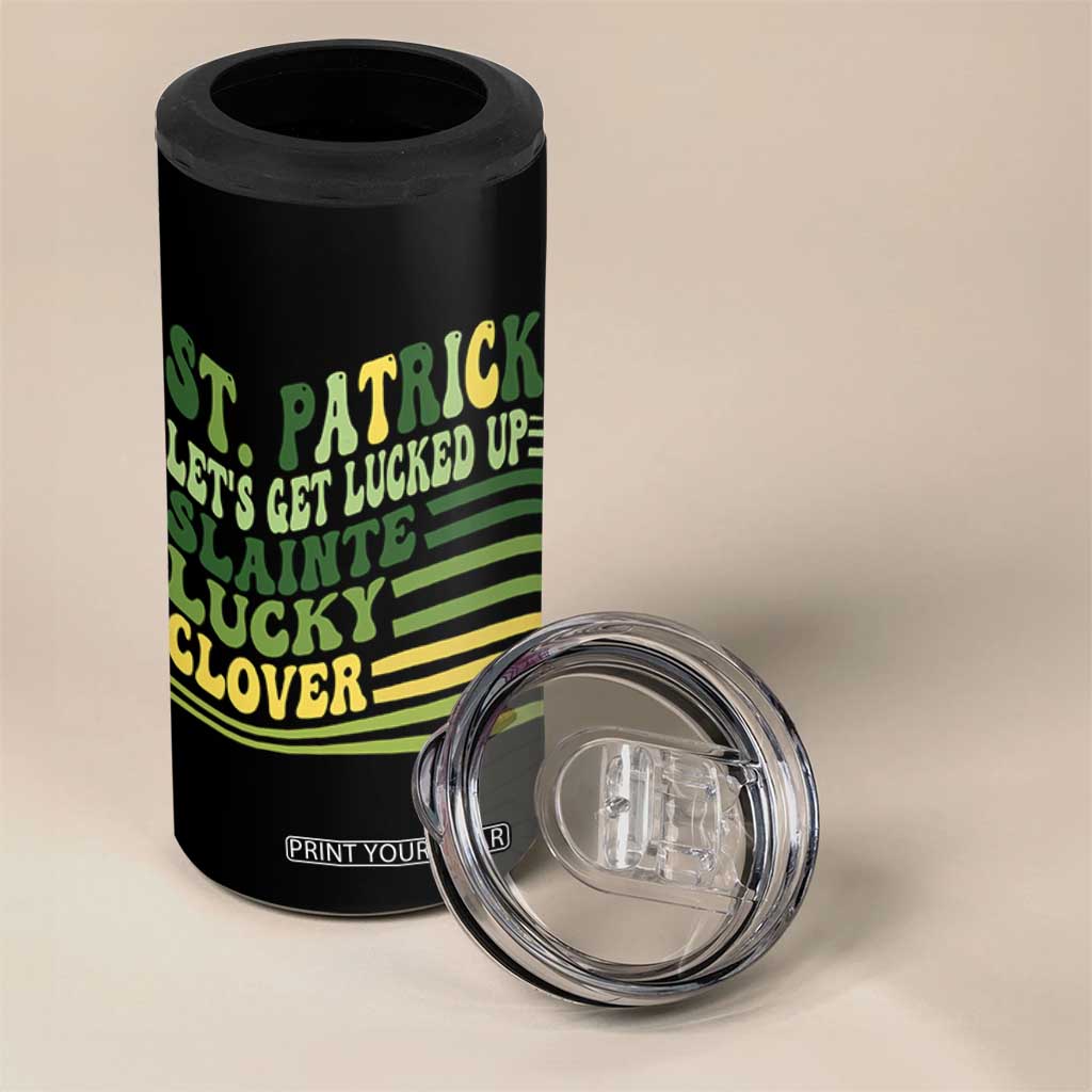 Lets Get Lucked Up 4 in 1 Can Cooler Tumbler Funny St Patricks Day TS12 Print Your Wear