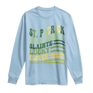 Lets Get Lucked Up Long Sleeve Shirt Funny St Patricks Day TS12 Light Blue Print Your Wear
