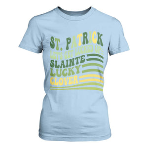 Lets Get Lucked Up T Shirt For Women Funny St Patricks Day TS12 Light Blue Print Your Wear