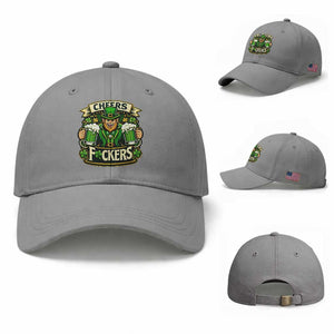 Cheers Fckers Baseball Cap Funny Leprechaun St Patricks Day Party TS12 Baseball Cap Universal Fit Sport Gray Print Your Wear