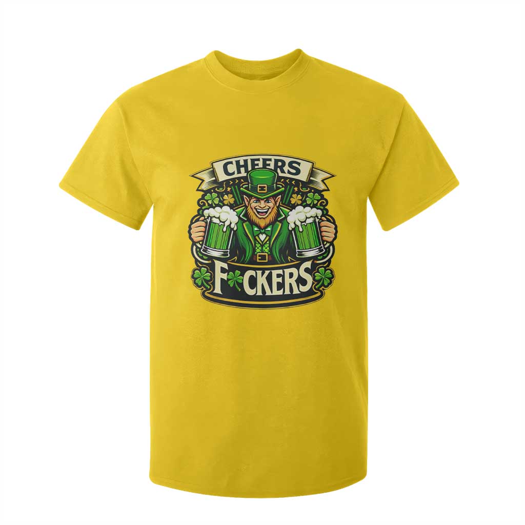 Cheers Fckers T Shirt For Kid Funny Leprechaun St Patricks Day Party TS12 Daisy Print Your Wear