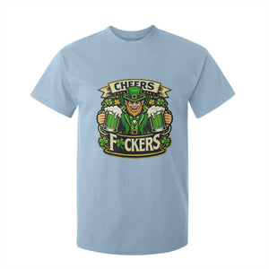 Cheers Fckers T Shirt For Kid Funny Leprechaun St Patricks Day Party TS12 Light Blue Print Your Wear