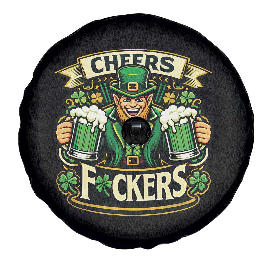 Cheers Fckers Spare Tire Cover Funny Leprechaun St Patricks Day Party TS12 Print Your Wear