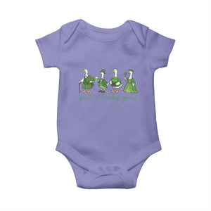 Just A Lucky Goose Baby Onesie Funny St Patricks Day Irish Gift TS12 Violet Print Your Wear
