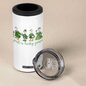 Just A Lucky Goose 4 in 1 Can Cooler Tumbler Funny St Patricks Day Irish Gift TS12 Print Your Wear