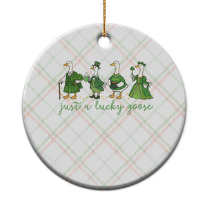 Just A Lucky Goose Ceramic Ornament Funny St Patricks Day Irish Gift TS12 1pc Christmas Plaid Print Your Wear