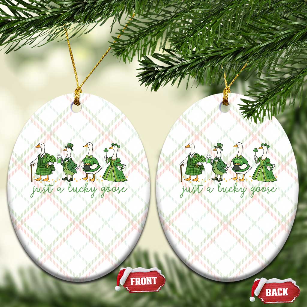 Just A Lucky Goose Ceramic Ornament Funny St Patricks Day Irish Gift TS12 Print Your Wear