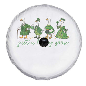 Just A Lucky Goose Spare Tire Cover Funny St Patricks Day Irish Gift TS12 Print Your Wear