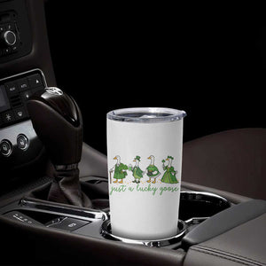 Just A Lucky Goose Tumbler Cup Funny St Patricks Day Irish Gift TS12 Print Your Wear
