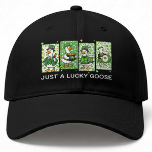 Just A Lucky Goose Baseball Cap Funny Irish Crew St Patricks Day TS12 Print Your Wear