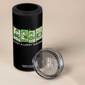 Just A Lucky Goose 4 in 1 Can Cooler Tumbler Funny Irish Crew St Patricks Day TS12 Print Your Wear