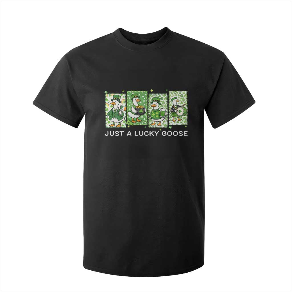 Just A Lucky Goose T Shirt For Kid Funny Irish Crew St Patricks Day TS12 Black Print Your Wear