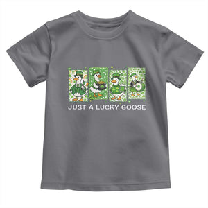 Just A Lucky Goose Toddler T Shirt Funny Irish Crew St Patricks Day TS12 Charcoal Print Your Wear