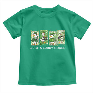 Just A Lucky Goose Toddler T Shirt Funny Irish Crew St Patricks Day TS12 Irish Green Print Your Wear