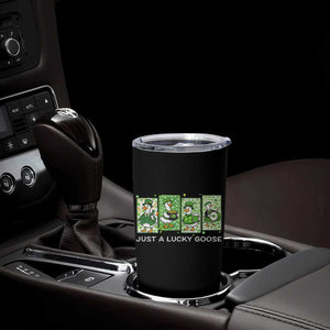 Just A Lucky Goose Tumbler Cup Funny Irish Crew St Patricks Day TS12 Print Your Wear