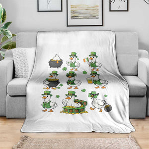 St Patricks Day Goose Crew Irish Celebration Throw Blanket TS12 Print Your Wear