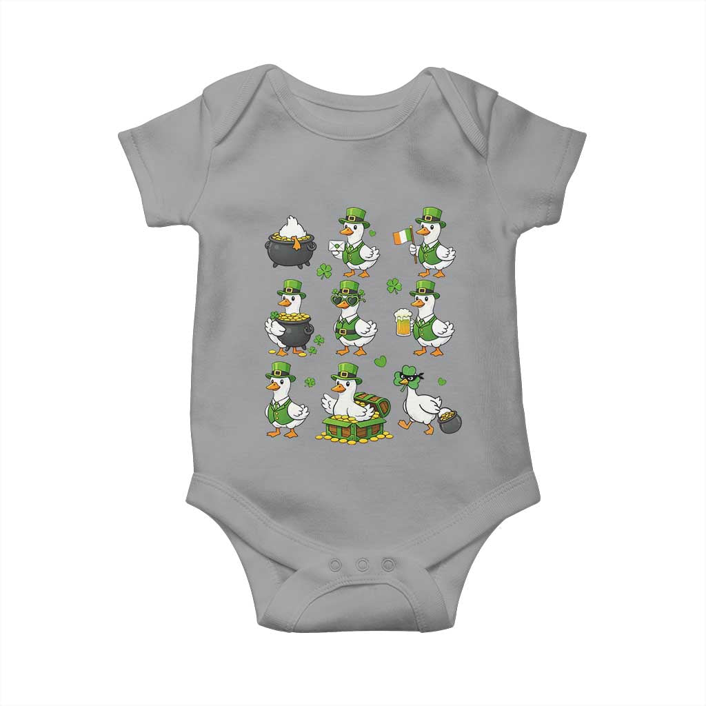 St Patricks Day Goose Crew Irish Celebration Baby Onesie TS12 Sport Gray Print Your Wear