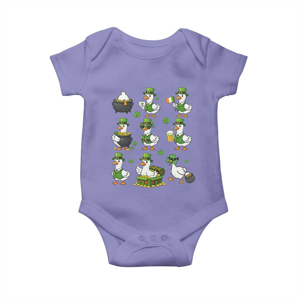 St Patricks Day Goose Crew Irish Celebration Baby Onesie TS12 Violet Print Your Wear