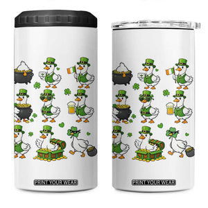 St Patricks Day Goose Crew Irish Celebration 4 in 1 Can Cooler Tumbler TS12 One Size: 16 oz White Print Your Wear