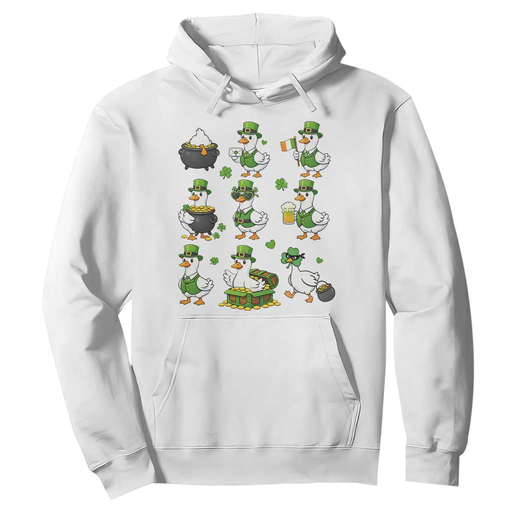 St Patricks Day Goose Crew Irish Celebration Hoodie TS12 White Print Your Wear