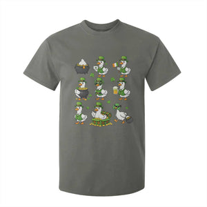 St Patricks Day Goose Crew Irish Celebration T Shirt For Kid TS12 Military Green Print Your Wear