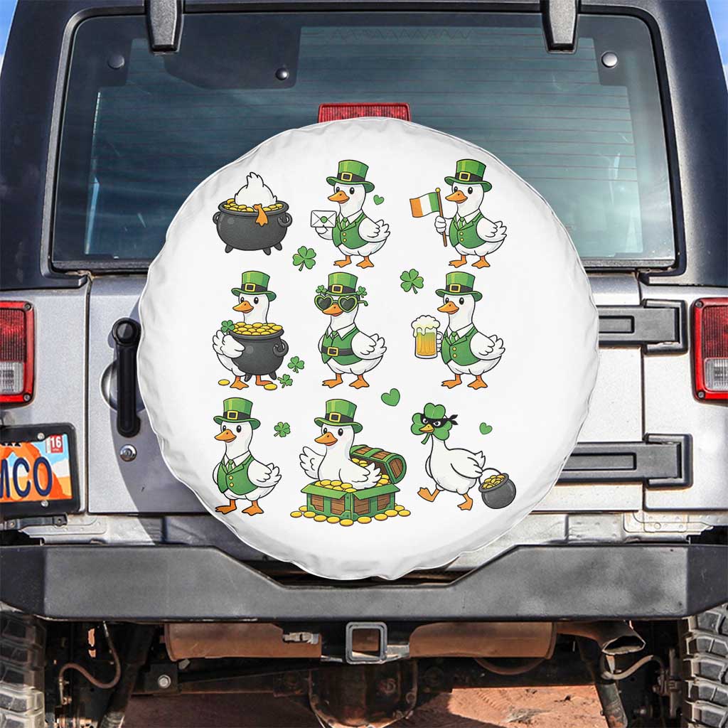St Patricks Day Goose Crew Irish Celebration Spare Tire Cover TS12 No hole White Print Your Wear