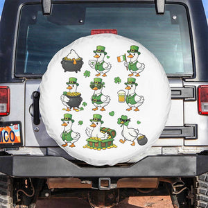 St Patricks Day Goose Crew Irish Celebration Spare Tire Cover TS12 No hole White Print Your Wear