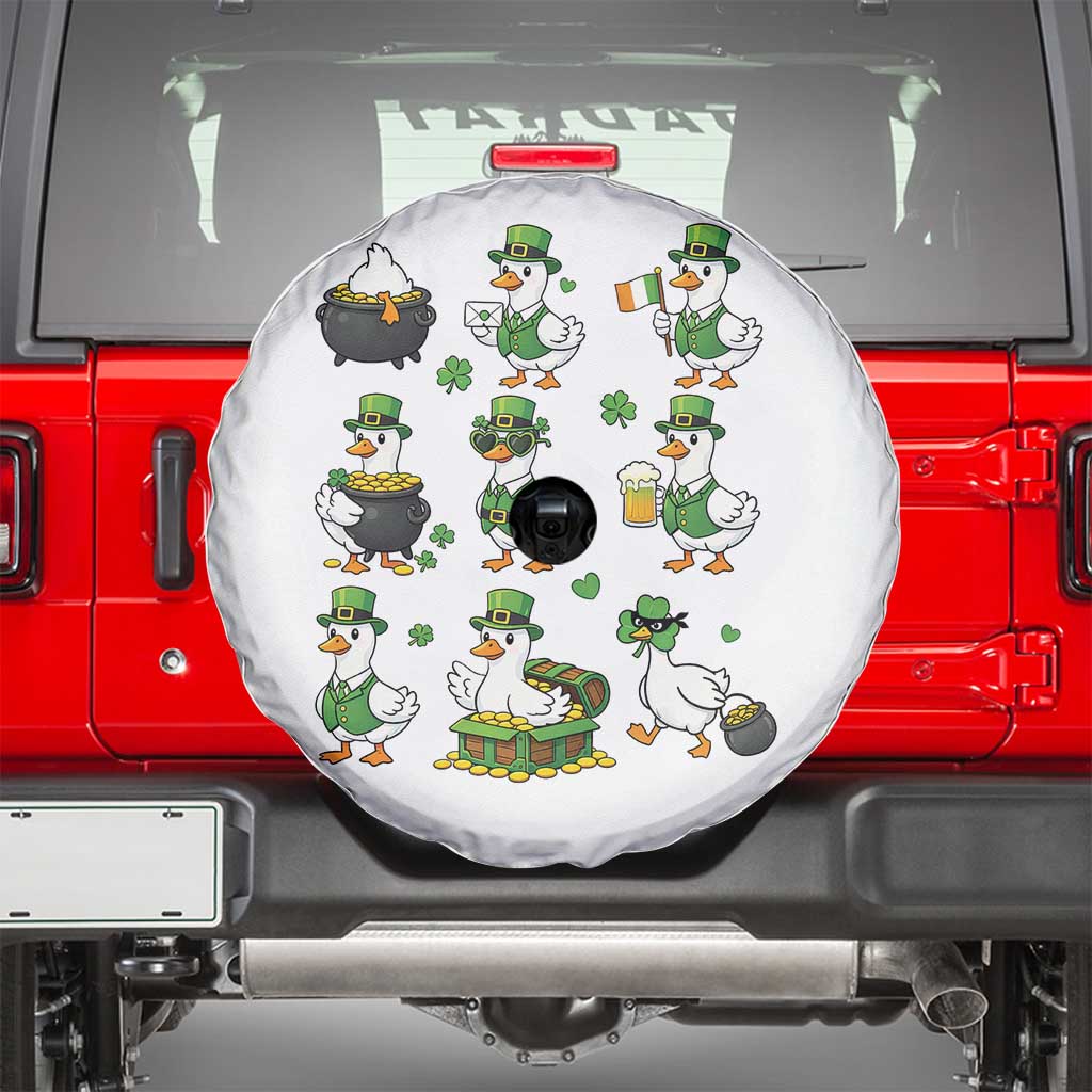 St Patricks Day Goose Crew Irish Celebration Spare Tire Cover TS12 White Print Your Wear