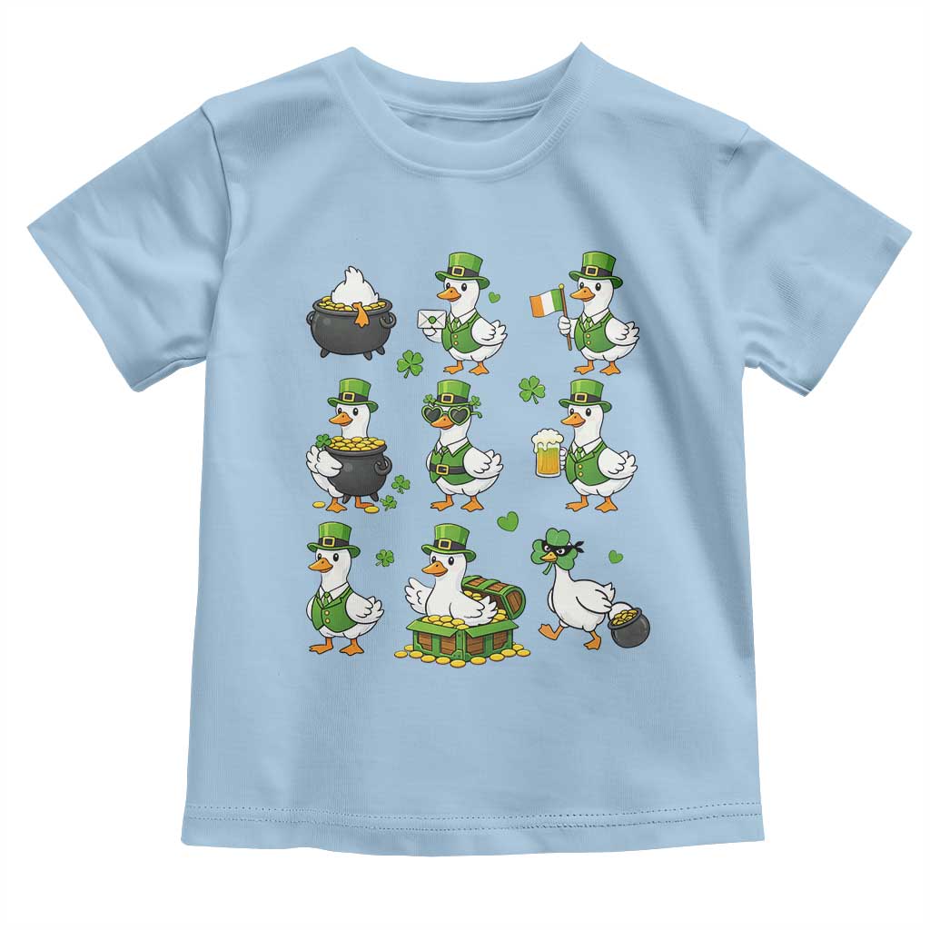St Patricks Day Goose Crew Irish Celebration Toddler T Shirt TS12 Light Blue Print Your Wear
