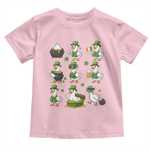 St Patricks Day Goose Crew Irish Celebration Toddler T Shirt TS12 Light Pink Print Your Wear