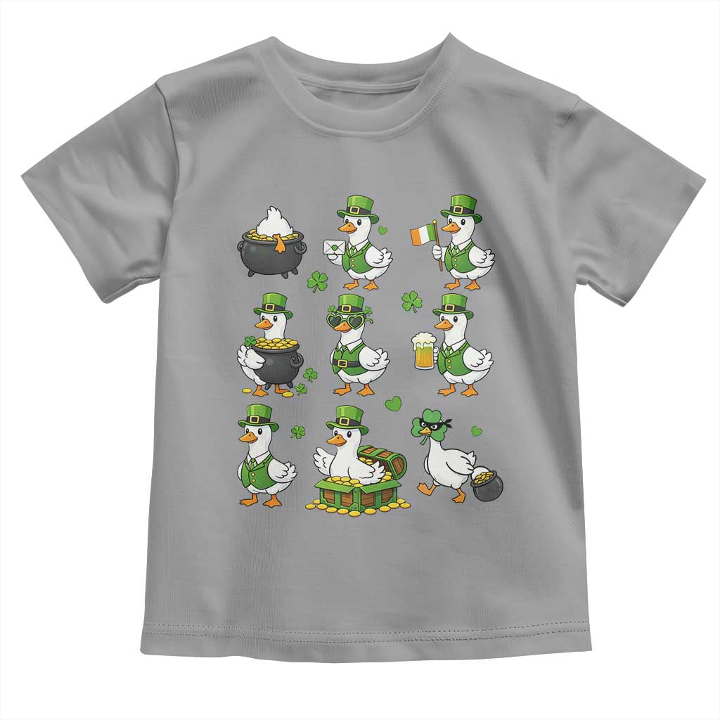 St Patricks Day Goose Crew Irish Celebration Toddler T Shirt TS12 Sport Gray Print Your Wear