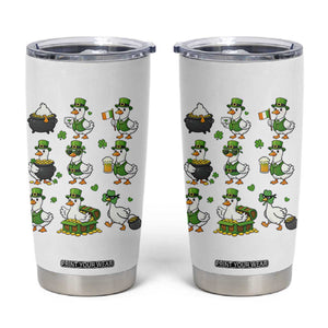 St Patricks Day Goose Crew Irish Celebration Tumbler Cup TS12 White Print Your Wear