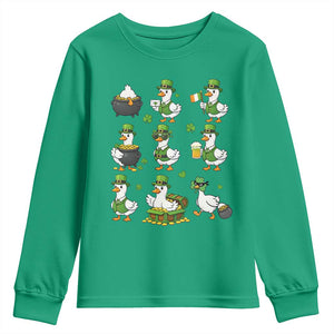 St Patricks Day Goose Crew Irish Celebration Youth Sweatshirt TS12 Irish Green Print Your Wear